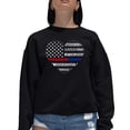 thumbnail image 1 of Women's Word Art Crewneck Sweatshirt - American Woman, 1 of 2
