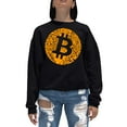 thumbnail image 1 of Women's Word Art Crewneck Sweatshirt - Bitcoin, 1 of 2