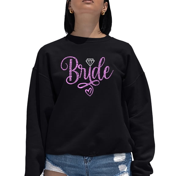 Women's Word Art Crewneck Sweatshirt - Bride