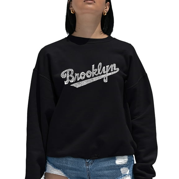 Women's Word Art Crewneck Sweatshirt - Brooklyn Neighborhoods