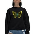 thumbnail image 1 of Women's Word Art Crewneck Sweatshirt - Butterfly, 1 of 2
