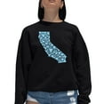 thumbnail image 1 of Women's Word Art Crewneck Sweatshirt - California Hearts, 1 of 2