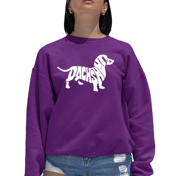 Women's Word Art Crewneck Sweatshirt - Dachshund