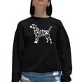 thumbnail image 1 of Women's Word Art Crewneck Sweatshirt - Dog Paw Prints, 1 of 2