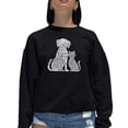 thumbnail image 1 of Women's Word Art Crewneck Sweatshirt - Dogs and Cats, 1 of 2
