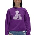 thumbnail image 1 of Women's Word Art Crewneck Sweatshirt - Dogs and Cats, 1 of 2