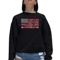 thumbnail image 1 of Women's Word Art Crewneck Sweatshirt - Fireworks American Flag, 1 of 2