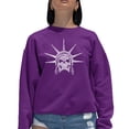 thumbnail image 1 of Women's Word Art Crewneck Sweatshirt - Freedom Skull, 1 of 2