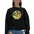 thumbnail image 1 of Women's Word Art Crewneck Sweatshirt - Halloween Bats, 1 of 2