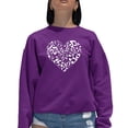 thumbnail image 1 of Women's Word Art Crewneck Sweatshirt - Heart Notes, 1 of 2