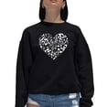 thumbnail image 1 of Women's Word Art Crewneck Sweatshirt - Heart Notes, 1 of 2