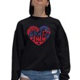 thumbnail image 1 of Women's Word Art Crewneck Sweatshirt - July 4th Heart, 1 of 2