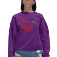 thumbnail image 1 of Women's Word Art Crewneck Sweatshirt - July 4th Heart, 1 of 2