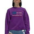 thumbnail image 1 of Women's Word Art Crewneck Sweatshirt - Land of the Free American Flag, 1 of 2