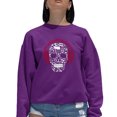 thumbnail image 1 of Women's Word Art Crewneck Sweatshirt - Music Notes Skull, 1 of 2