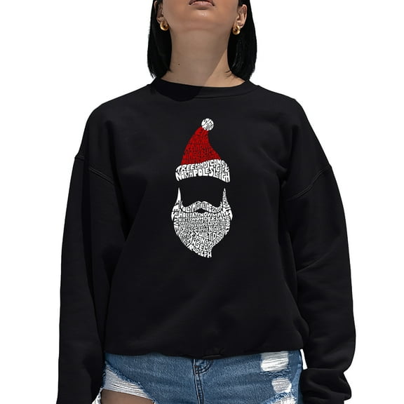 Women's Word Art Crewneck Sweatshirt - Santa Claus