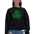 thumbnail image 1 of Women's Word Art Crewneck Sweatshirt - St. Patrick's Day Shamrock, 1 of 2