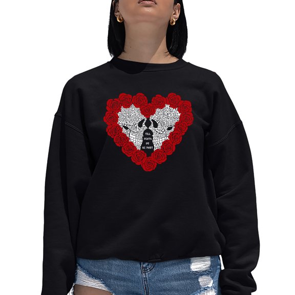 Women's Word Art Crewneck Sweatshirt - Til Death Do Us Part