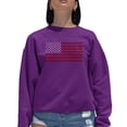 thumbnail image 1 of Women's Word Art Crewneck Sweatshirt - USA Flag, 1 of 2