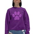 thumbnail image 1 of Women's Word Art Crewneck Sweatshirt - XOXO Dog Paw, 1 of 2