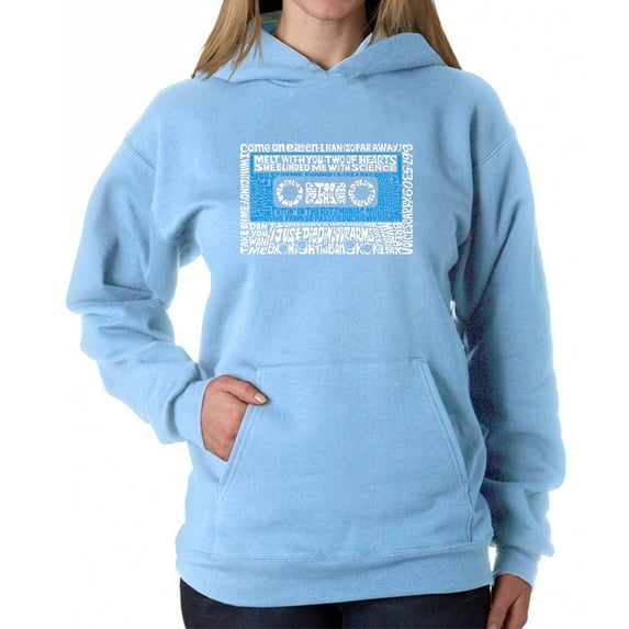 Women's Word Art Hooded Sweatshirt - 80s One Hit Wonders