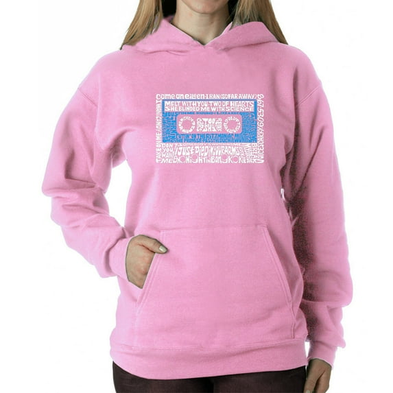 Women's Word Art Hooded Sweatshirt - 80s One Hit Wonders