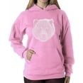 thumbnail image 1 of Women's Word Art Hooded Sweatshirt - Bear Face, 1 of 2
