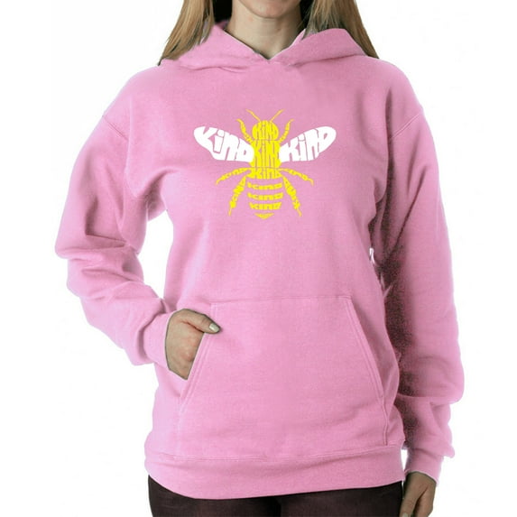 Women's Word Art Hooded Sweatshirt - Bee Kind
