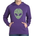 thumbnail image 1 of Women's Word Art Hooded Sweatshirt - Beware of Humans, 1 of 2