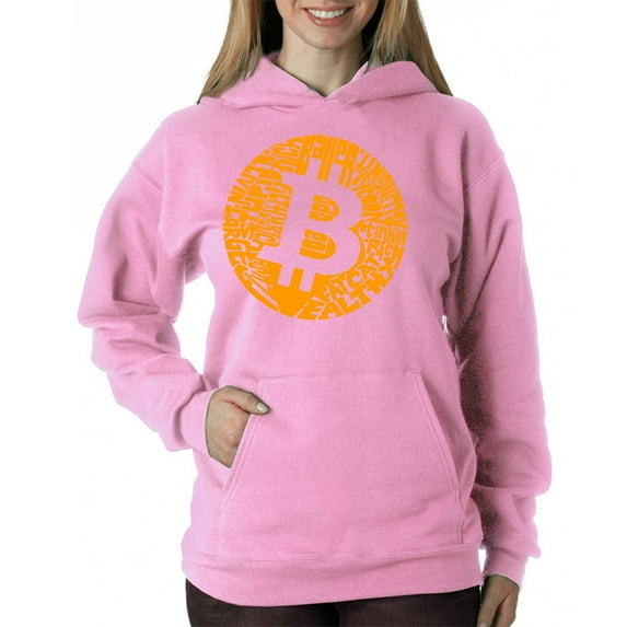 Women's Word Art Hooded Sweatshirt -Bitcoin