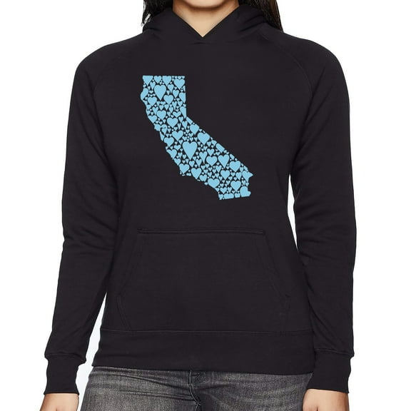 Women's Word Art Hooded Sweatshirt - California Hearts