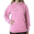 thumbnail image 1 of Women's Word Art Hooded Sweatshirt - Colorado Ski Towns, 1 of 2