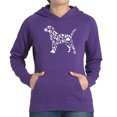 thumbnail image 1 of Women's Word Art Hooded Sweatshirt - Dog Paw Prints, 1 of 2