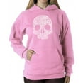 thumbnail image 1 of Women's Word Art Hooded Sweatshirt - Flower Skull, 1 of 2