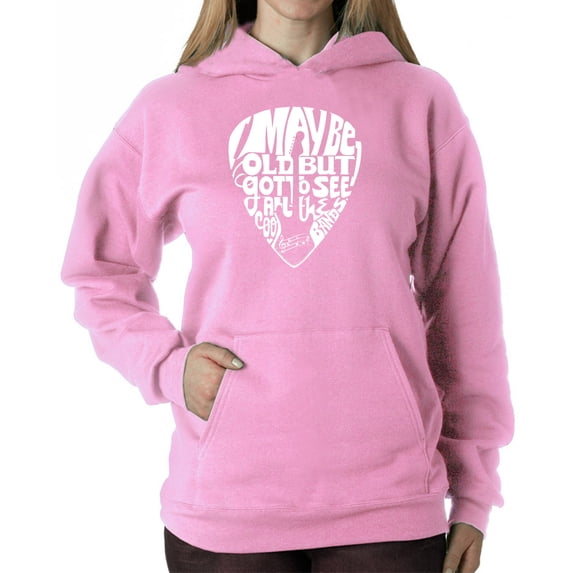 Women's Word Art Hooded Sweatshirt - Guitar Pick