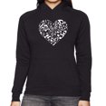 thumbnail image 1 of Women's Word Art Hooded Sweatshirt - Heart Notes, 1 of 2