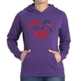 thumbnail image 1 of Women's Word Art Hooded Sweatshirt - July 4th Heart, 1 of 2