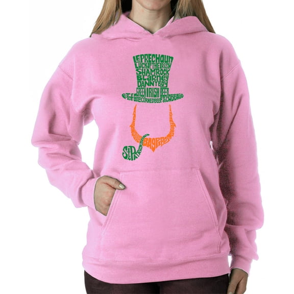 Women's Word Art Hooded Sweatshirt - Leprechaun