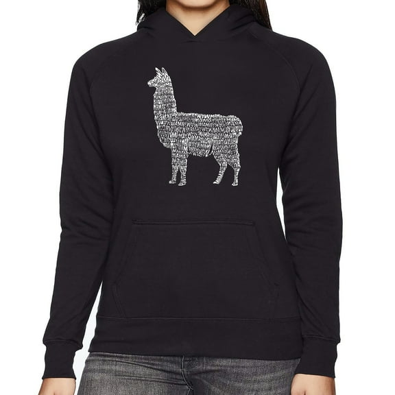Women's Word Art Hooded Sweatshirt - Llama Mama