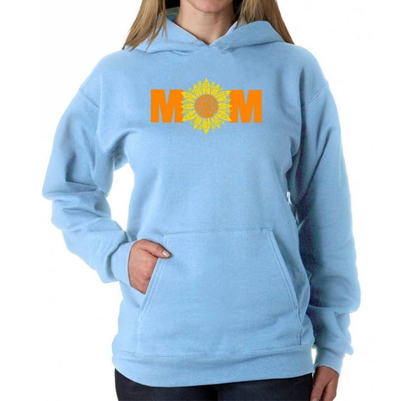 Women's Word Art Hooded Sweatshirt - Mom Sunflower