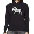 thumbnail image 1 of Women's Word Art Hooded Sweatshirt - Moose, 1 of 2