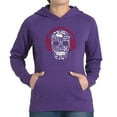 thumbnail image 1 of Women's Word Art Hooded Sweatshirt - Music Notes Skull, 1 of 2