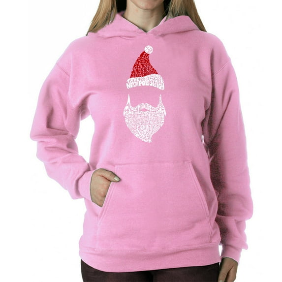 Women's Word Art Hooded Sweatshirt - Santa Claus