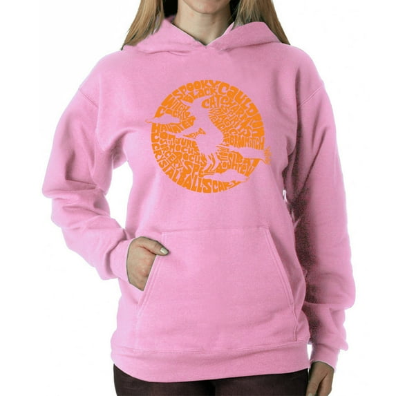 Women's Word Art Hooded Sweatshirt - Spooky Witch
