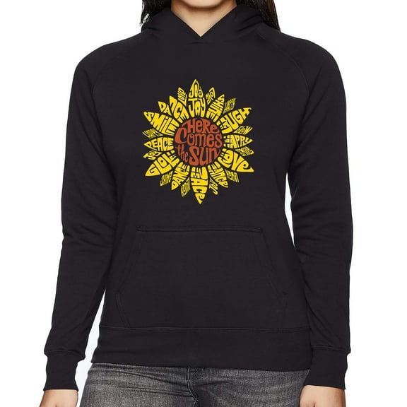 Women's Word Art Hooded Sweatshirt - Sunflower