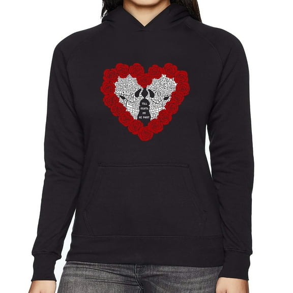 Women's Word Art Hooded Sweatshirt - Til Death Do Us Part