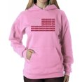 thumbnail image 1 of Women's Word Art Hooded Sweatshirt - USA Flag, 1 of 2