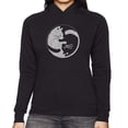 thumbnail image 1 of Women's Word Art Hooded Sweatshirt - Yin Yang Cat, 1 of 2
