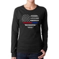 thumbnail image 1 of Women's Word Art Long Sleeve T-Shirt - American Woman, 1 of 2