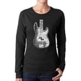 thumbnail image 1 of Women's Word Art Long Sleeve T-Shirt - Bass Guitar, 1 of 2